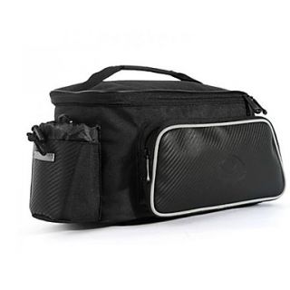 Cycling Carbon Fiber Leather Black Shockproof Wearproof Back Seat Bag