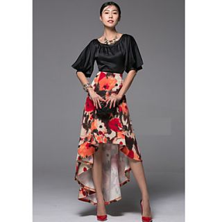 Verragee Colorful Print Fish Tail Skirt