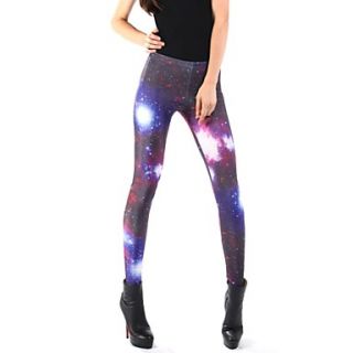 Elonbo Bright Stars Style Digital Painting Tight Women Leggings