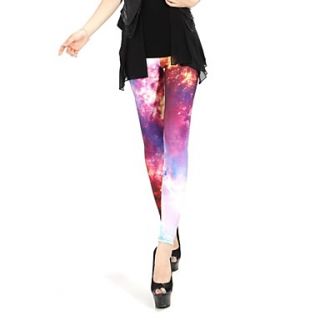 Elonbo Elegant Nebula Style Digital Painting Tight Women Leggings