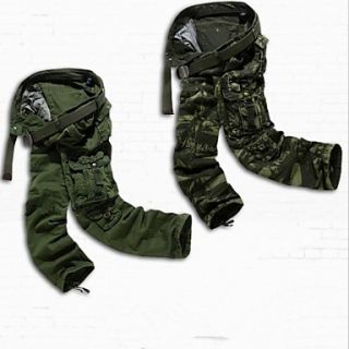 Mens Fashion Plus Size Wash Overalls Camouflage Pants