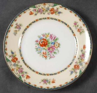 KPM Kingsly Bread & Butter Plate, Fine China Dinnerware   Multicolor Floral,Tiny