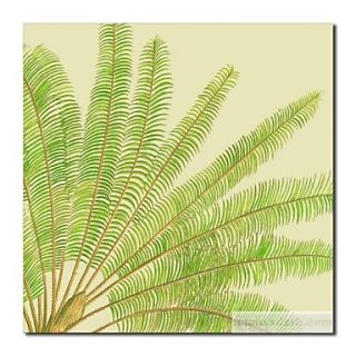 Hand Painted Oil Painting Floral Palm Leaf with Stretched Frame