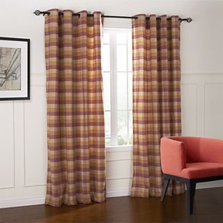 (One Pair) Country Fresh Style Warm Color Plaid Eco friendly Curtain