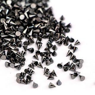 50PCS 2x2mm Punk Alloy Nail Art Decoration Golden SilverBlack Rivet(Assorted Color)