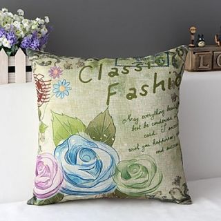 Fashion Beautiful Flowers Hand Painted Decorative Pillow Cover