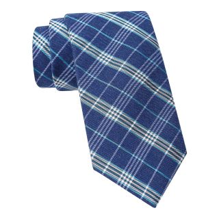 Stafford Taffy Plaid Tie, Blue, Mens
