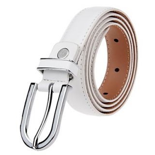 Womens Stylish Cow Split Leather Belt W/ Zinc Alloy Buckle