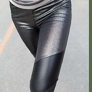 Womens Sexy Shining Imitation Leather Slim Legging