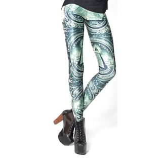 Elonbo Womens Round Collar Digital Printing Coloured Drawing or Pattern Ancient Castle Style Tight Leggings