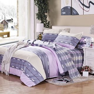 SINUOER Cotton Twill Four Piece Bedclothes Scotland(Screen Color)