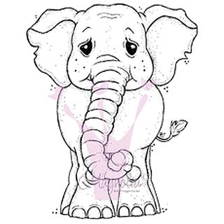 Tilda   Edwins Animals Cling Stamp 6.5x3.5 Package elephant