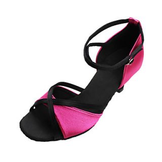 Womens Cutie Satin Upper Color Block Dance Sandals Dance Shoes(More Colors)