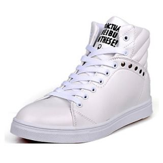 Trend Point Mens Popular Slim Fit Leather Shoes(White)