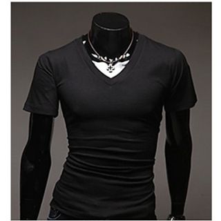 ZZT New MenS Summer Short Sleeved V Neck Slim T Shirt