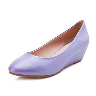XNG 2014 Elegant Small Tip Slope Cozy Shallow Mouth Singles Shoes (Light Purple)