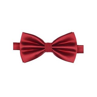 Mens Fashion Solid Colour Purplish Red Marroon Bowtie