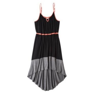 Merona Womens Plus Size Sleeveless High Low Maxi Dress   Black/Mango 1