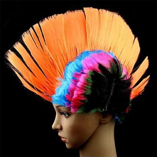 Cosplay Party Mixed Color Synthetic Comb World Cup Fans Wigs