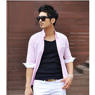 Shishangqiyi Personalized Sleeve Slim Korean T Shirt(Pink)