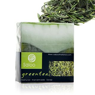 Thailand Saboo Green Tea Essential Oil Soap Whitening Moisturizing Anti Acne 100g