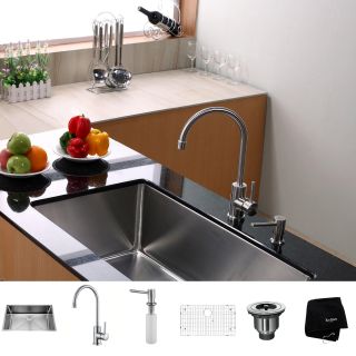Kraus Kitchen Combo Set Stainless Steel 32 inch Undermount Sink /faucet