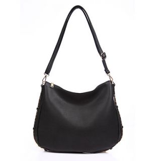 HONGQIU Womens Delicacy Leather Hobo Bag(Black)