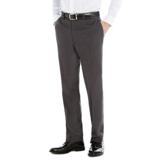 Stafford Year Round Flat Front Pants, Grey, Mens