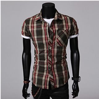 ZZT Cotton Short Sleeved Korean Version Of Casual Size Shirt