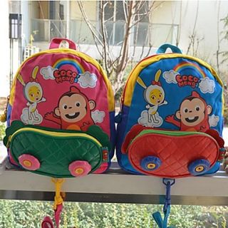 Childrens Contrast Color Cartoon Safety Harness Backpack