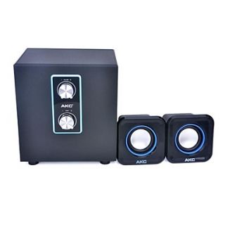 MX 606 2.1 Channel USB Computer Subwoofer with Multimedia Speakers   Black
