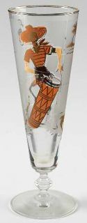 Libbey   Rock Sharpe Caribbean Cruise Pilsner Glass   Various Characters On Bowl