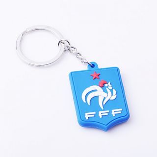 French National Emblem Rubber Key Buckle
