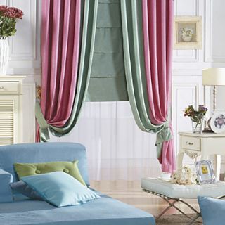 (One Pair) Country Pure Solid Energy Saving Curtain