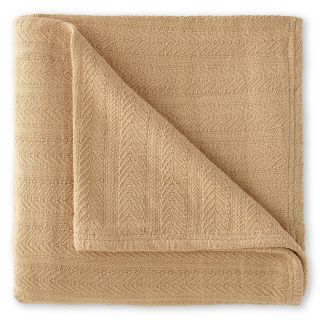 Vellux Cotton Blanket, Tan