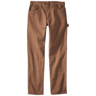 Dickies Mens Relaxed Fit Timber Rinsed Utility Jean   Brown 42x32