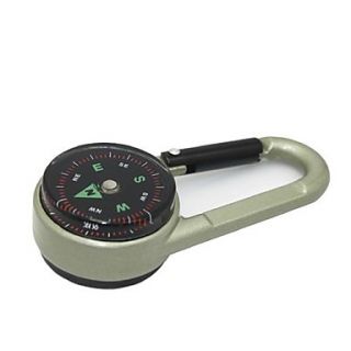 High Quality Double Faced Key Chain Compass Thermometer   Champagne