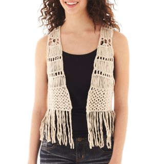 Take Out Crochet Fringe Vest, Dusty Road, Womens