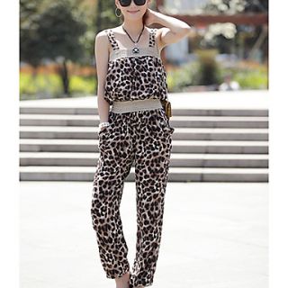 Zhulifang Womens Leopard Casual Harlem Pants
