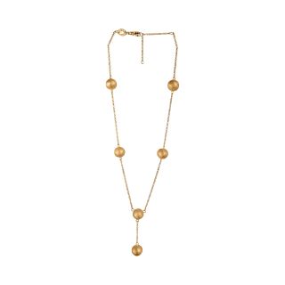18K Gold Pebble Drop Necklace, Womens