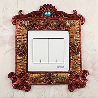 European Luxury Palace Style Brown Light Switch Stickers