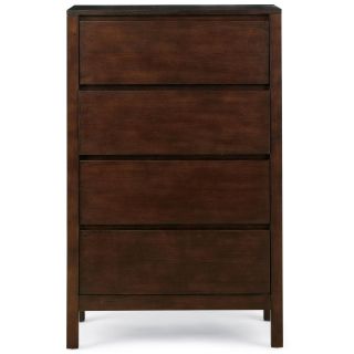 Linear 4 Drawer Chest, Walnut