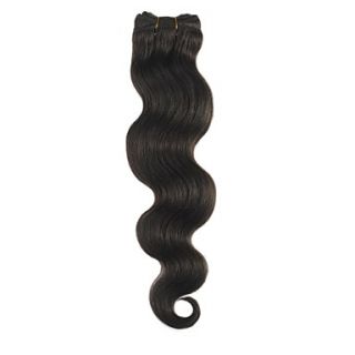 22 Wavy 100% Remy Human Hair Weft Weave Extensions #1B Natural Black 100g
