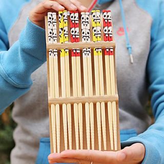 Japanese Style Panda Patterned Chopstick, Set of 6, W11.5cm x L16.5cm x H1.5cm