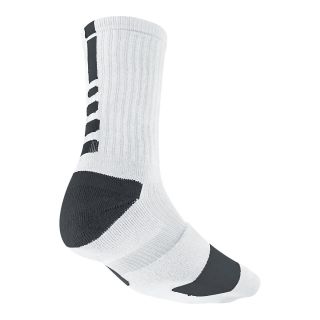 Nike Basketball Elite Crew Socks, Black/White, Mens