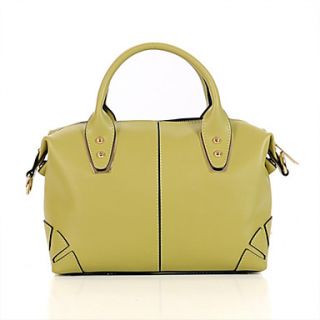 NPSJ Womens Sweet Green Rivet Leather Portable Tote 04 21