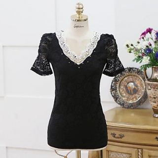 Womens V Neck Sexy Hollow Out Blouse