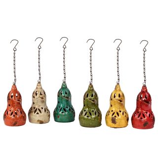 Urban Trends Collection Assorted Decorative Ceramic Lanterns (set Of Six) (AssortedSizes 8 inches high x 6 inches wide x 4.5 inches deepSmall opening on side to insert candleUPC 877101507741For decorative purposes onlySet of 6 CeramicColor AssortedSize