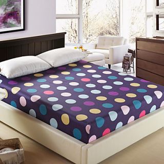 Fitted Sheet, 100% Cotton Modern Style Colorful Dot with 9.8 Depth Pocket