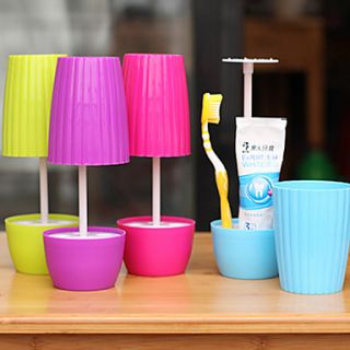 Lamp Shaped Polyester Toothbrush Holder Random Colour, L23cm x W8.6cm x H8.6cm